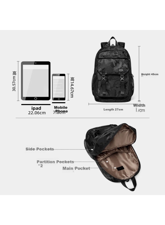Viney Men's Backpack Shoulder Bag High School Travel Laptop Business Large Capacity Lightweight Premium - Image 3
