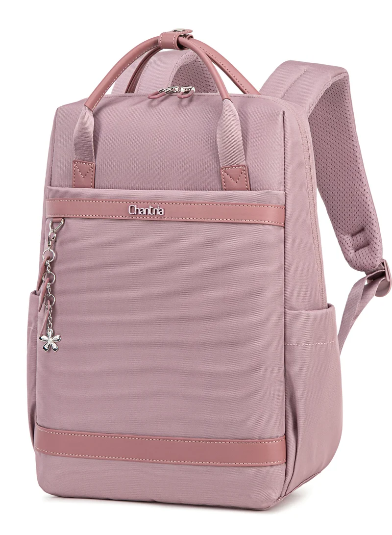 Premium Lightweight Laptop backpack for Women Water Resistant Multifunctional Anti-Theft Daypack with Separate Laptop Compartment, CB00639- Pale Mauve