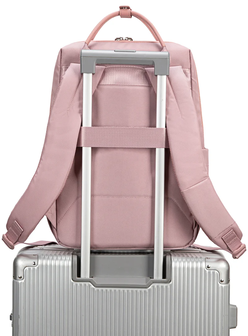 Chantria Pale Mauve Premium Lightweight Laptop backpack for Women Water Resistant Multifunctional Anti-Theft Daypack with Separate Laptop Compartment, CB00639, Pale Mauve for Women | Best Price UAE