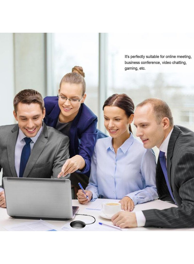 erorex Stereo Microphone Omnidirectional Condenser Mic USB Connector for Meeting Business Conference Desktop Computer - Image 2