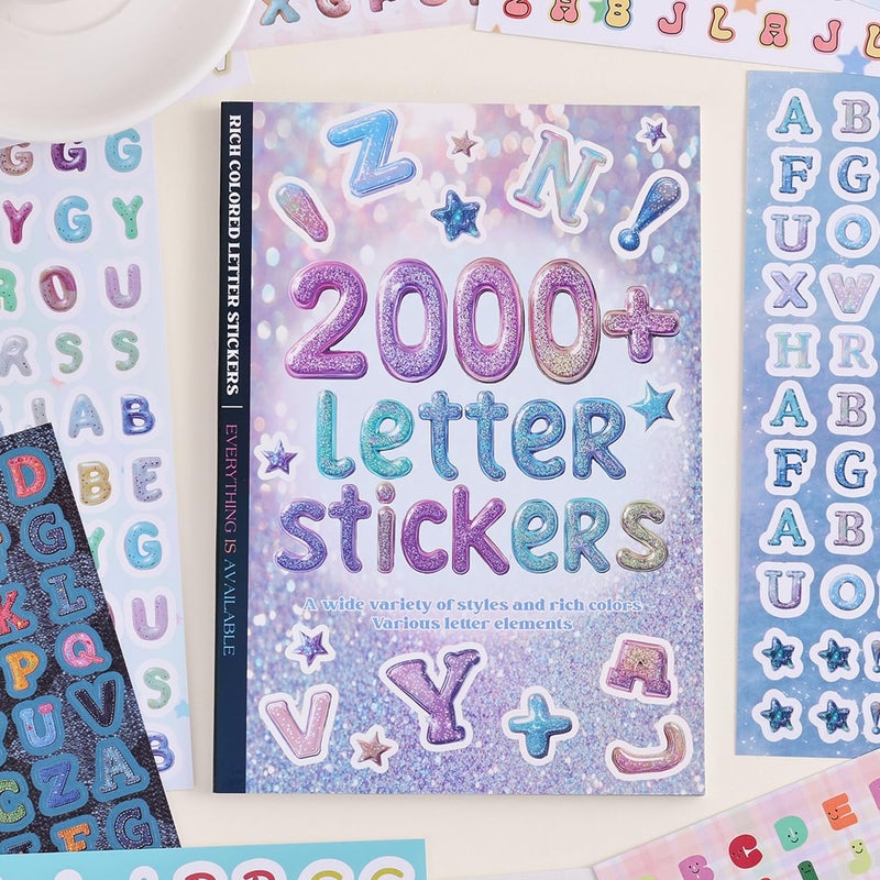 PAGEMORE 2000+ Pcs Alphabet Sticker for Journaling,Fun & Colorful Craft Letter Stickers for Junk Journal, Scrapbooking Supplies, Ideal DIY Decorative Gift for Women Teen Girls - Image 1