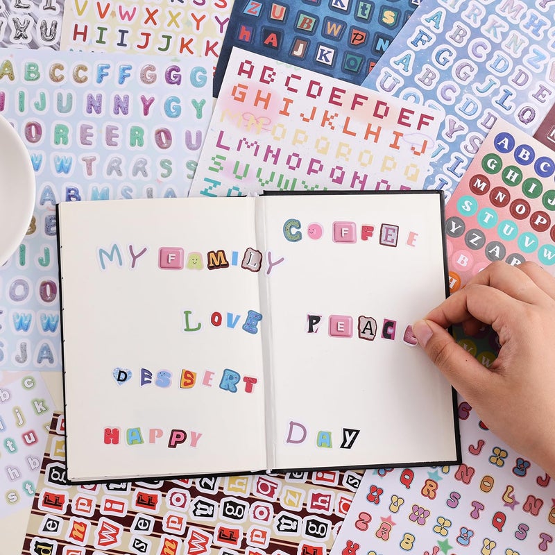 PAGEMORE 2000+ Pcs Alphabet Sticker for Journaling,Fun & Colorful Craft Letter Stickers for Junk Journal, Scrapbooking Supplies, Ideal DIY Decorative Gift for Women Teen Girls - Image 5