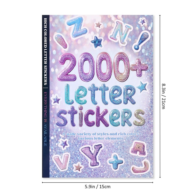 PAGEMORE 2000+ Pcs Alphabet Sticker for Journaling,Fun & Colorful Craft Letter Stickers for Junk Journal, Scrapbooking Supplies, Ideal DIY Decorative Gift for Women Teen Girls - Image 3