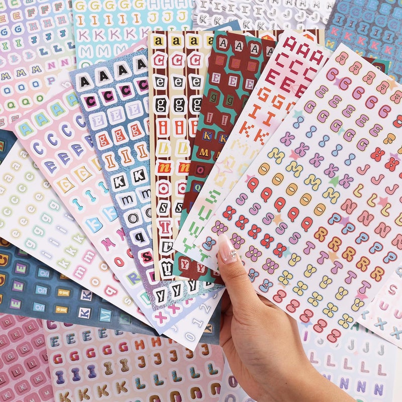 PAGEMORE 2000+ Pcs Alphabet Sticker for Journaling,Fun & Colorful Craft Letter Stickers for Junk Journal, Scrapbooking Supplies, Ideal DIY Decorative Gift for Women Teen Girls - Image 4