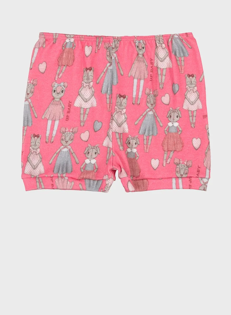 Up Baby Infant Deer Print Shorts