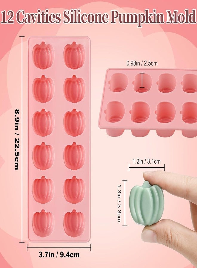 DPWOUM Pumpkin Chocolate Molds, Thanksgiving Fall Silicone Molds, 1pc Halloween Pumpkin Silicone Candy Mold for Chocolate, Candy, Ice Cube, Cake, Cupcake Decorations, Jelly, Jello, Candle, Soap（Random color） - Image 2