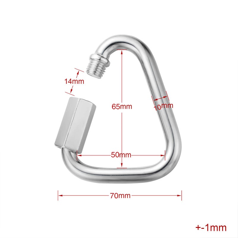 OWAYOTO Delta Quick Link Triangle Locking Carabiner 3/8" M10 10MM 2pcs - Image 2