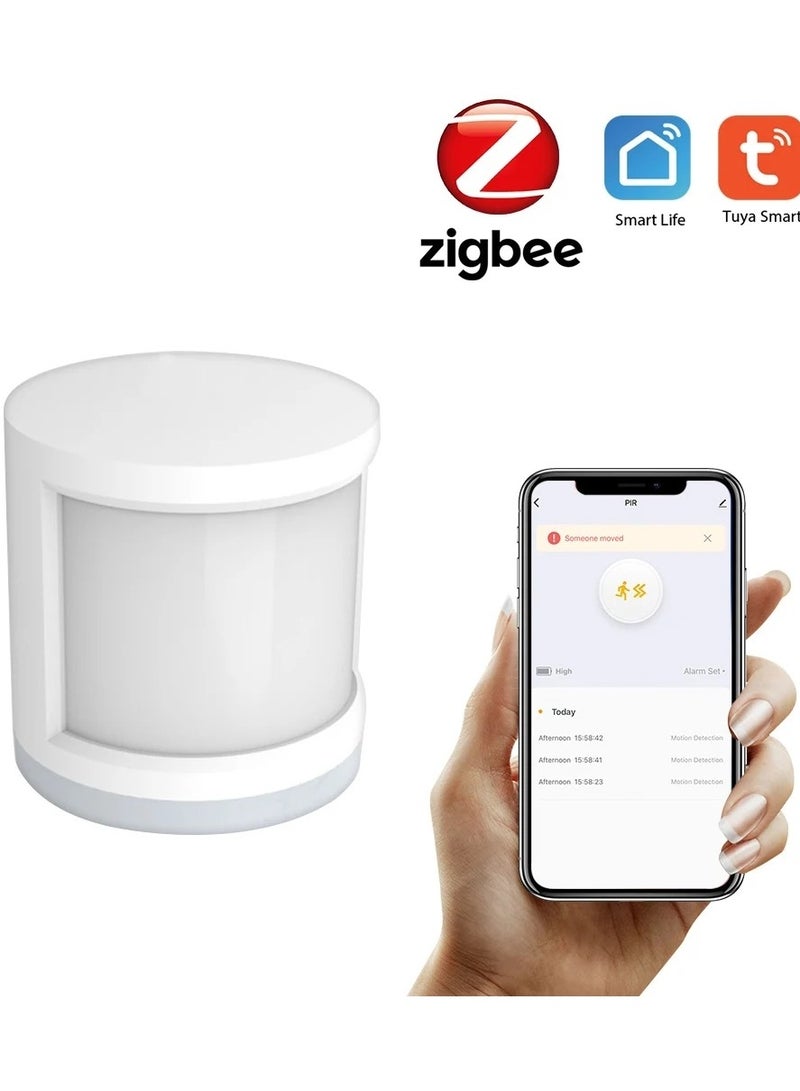 AROAQ Super Mini Tuya Powered ZigBee PIR Motion Sensor Wireless Passive Infrared Detector Security White 7.3 x 3.7 x 6.1cm - Image 1