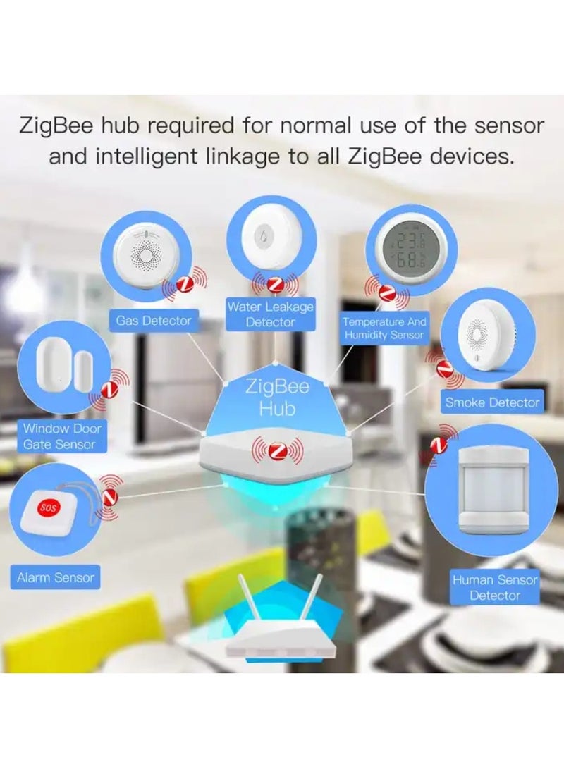 AROAQ Super Mini Tuya Powered ZigBee PIR Motion Sensor Wireless Passive Infrared Detector Security White 7.3 x 3.7 x 6.1cm - Image 5