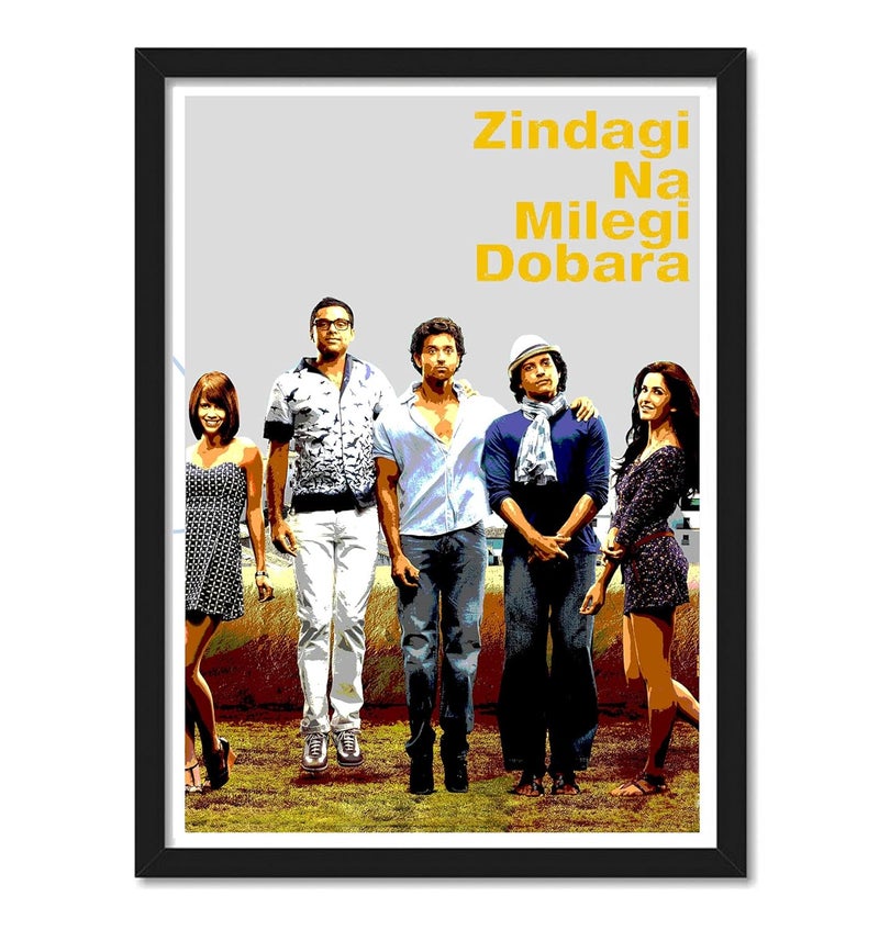 GRAY WALL Good Hope Zindagi Na Milegi Dobara Artwork (10x13 frame, zindagi na milegi Dobara1) - Image 1