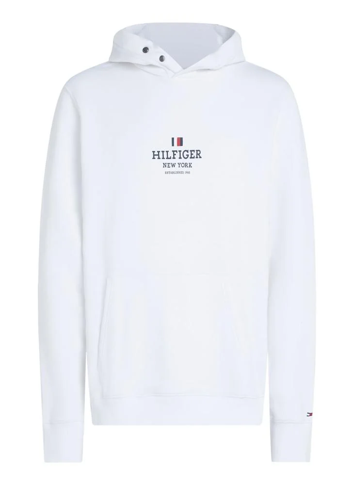 TOMMY HILFIGER Graphic Print Drawstring Pull Over Hoodie