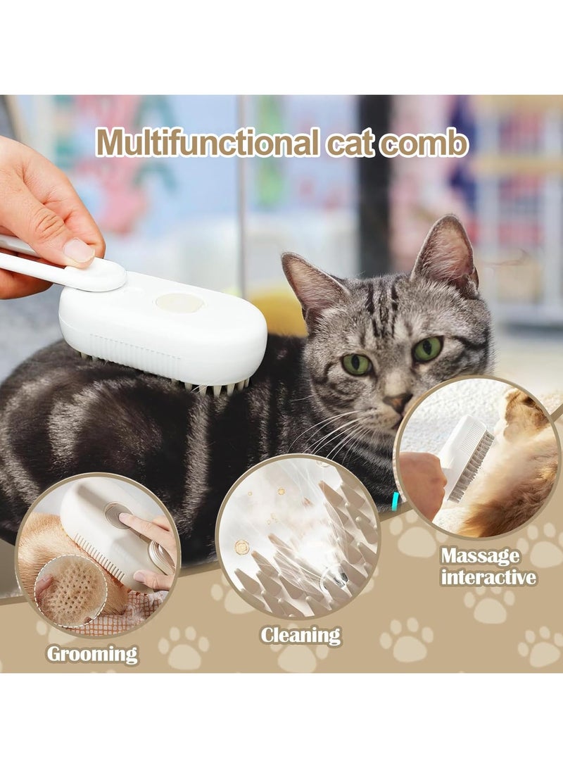 فرشاة بخارية للقطط، 3 في 1 فرشاة بخارية للقطط، فرشاة بخارية للقطط للتدليك، فرشاة متعددة الوظائف للعناية بالقطط، القضاء على الشعر المتطاير والشعر المتشابك، فرشاة شعر القطط - Image 5