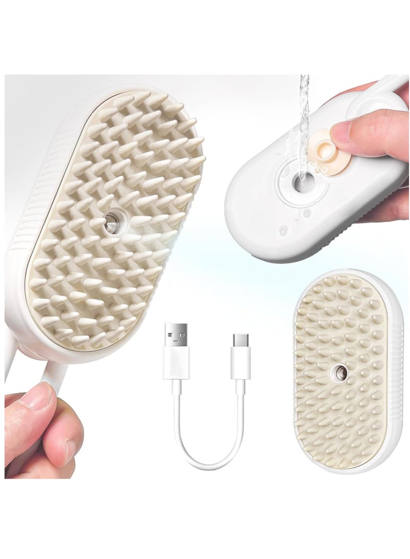 فرشاة بخارية للقطط، 3 في 1 فرشاة بخارية للقطط، فرشاة بخارية للقطط للتدليك، فرشاة متعددة الوظائف للعناية بالقطط، القضاء على الشعر المتطاير والشعر المتشابك، فرشاة شعر القطط - Image 4