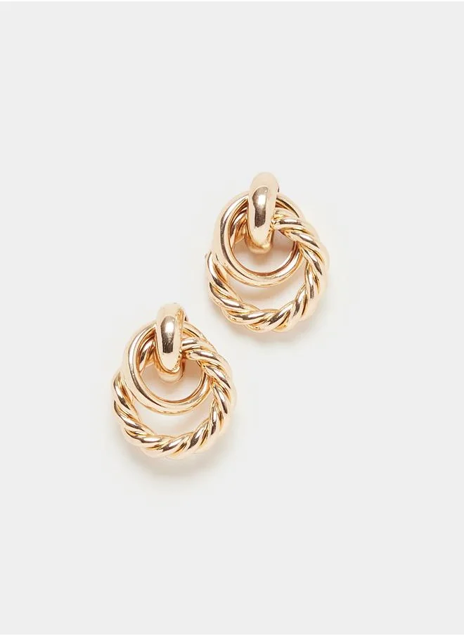 Styli Styli Textured Circle Earrings
