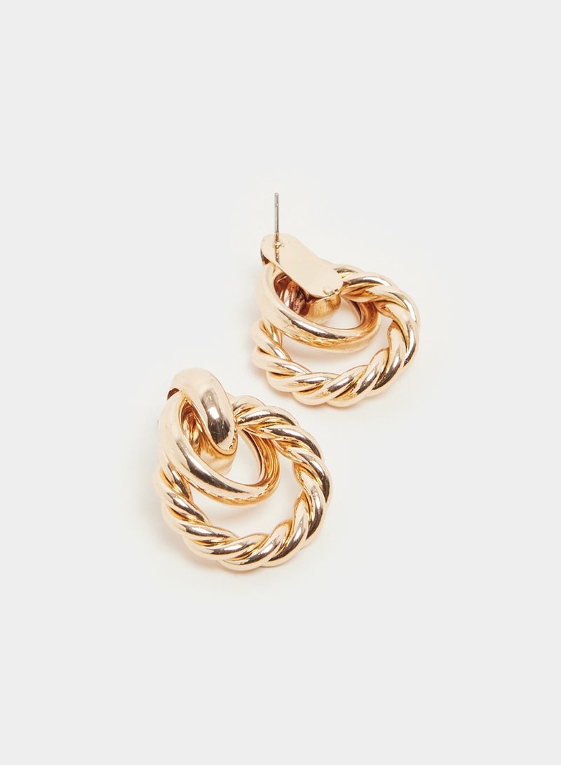 ستايلي أقراط دائرية من ستايلي بنقوش بارزة - Image 3