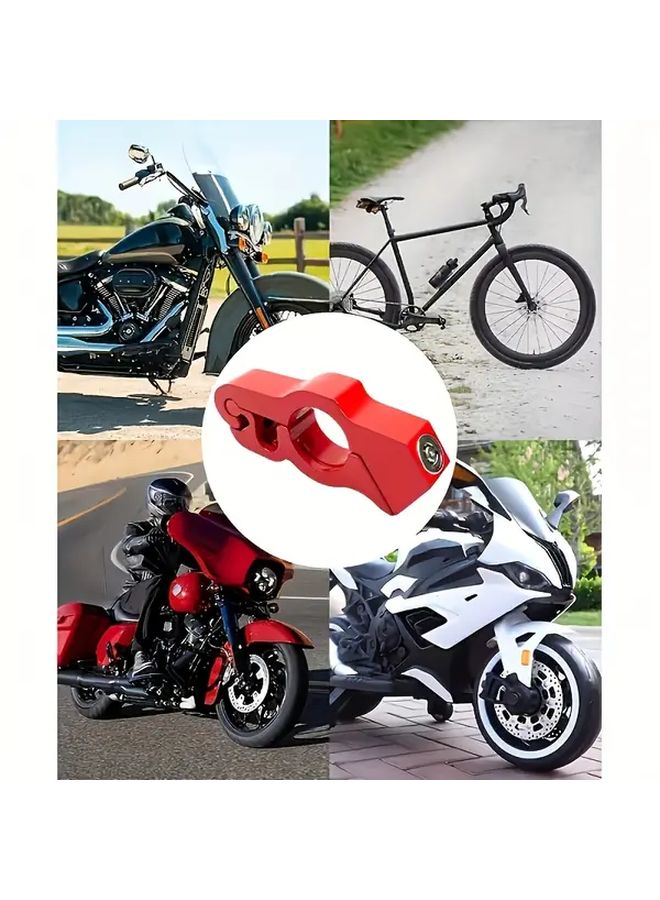 1 Pc Anti Theft Handlebar Throttle Lock Glory Red for Electric Bicycles Motorcycles Scooters With Compact Design Sturdy Material Reliable Mechanism - Image 1