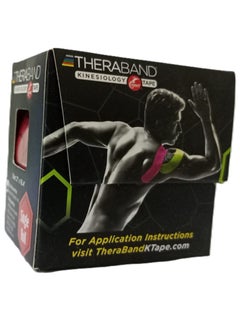 TheraBand TheraBand Kinesiology Tape Waterproof Physio Tape for Pain Relief Muscle and Joint Support, Standard Roll with Xact Stretch Application Indicators (Red)  - Image 5