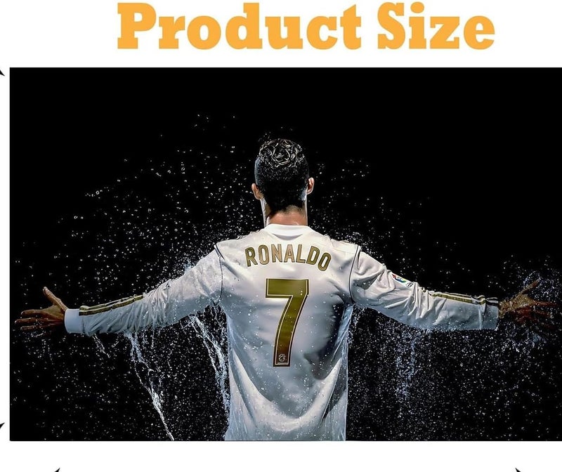 ARS Framed Canvas Abstract Painting Print of Cristiano Ronaldo Real Madrid Canvas Wall Art - 1 Pcs, for Office Living Room Bedroom Gifting - Image 2