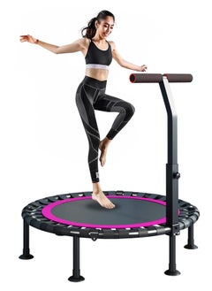 XiuWoo 40 inch Trampoline, T Shape Adjustable Foam Handle, Stable and Quiet Exercise Rebounder, Indoor Rebounder Exercise Trampoline Body Exercise and Fitness, for Adults and Kids  - Image 1