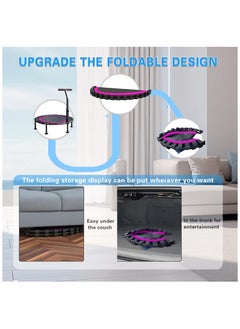 XiuWoo 40 inch Trampoline, T Shape Adjustable Foam Handle, Stable and Quiet Exercise Rebounder, Indoor Rebounder Exercise Trampoline Body Exercise and Fitness, for Adults and Kids  - Image 4