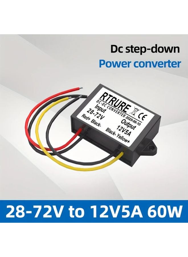 RT 28721205 DC Power Converter 60W 5A Wide Voltage 28 72V Input 12V Output - Image 2