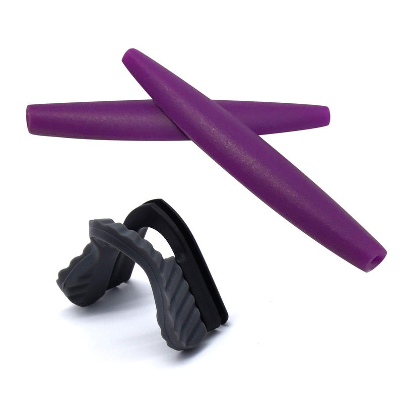 Generic HKUCO Purple Replacement Silicone Leg and Grey Nose Pads For Oakley M Frame Series Earsocks Rubber Kit  - Image 1