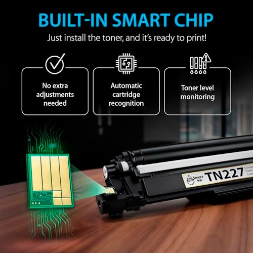 Smart Ink Compatible TN227 High Yield Toner Cartridge 5 Pack (2BK/C/M/Y) Replacement for Brother TN-227 TN-223 TN223bk TN227bk to use with MFC-L3770CDW HL-L3290CDW HL-L3270CDW MFC-L3710CW HL-L3210CW - Image 4