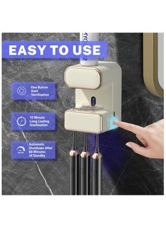 Generic Automatic Toothpaste Dispenser, Wall Mounted Electric Toothpaste Dispenser with 3 Toothpaste Slots, Toothpaste Dispenser for Kids and Adults, White  - Image 4