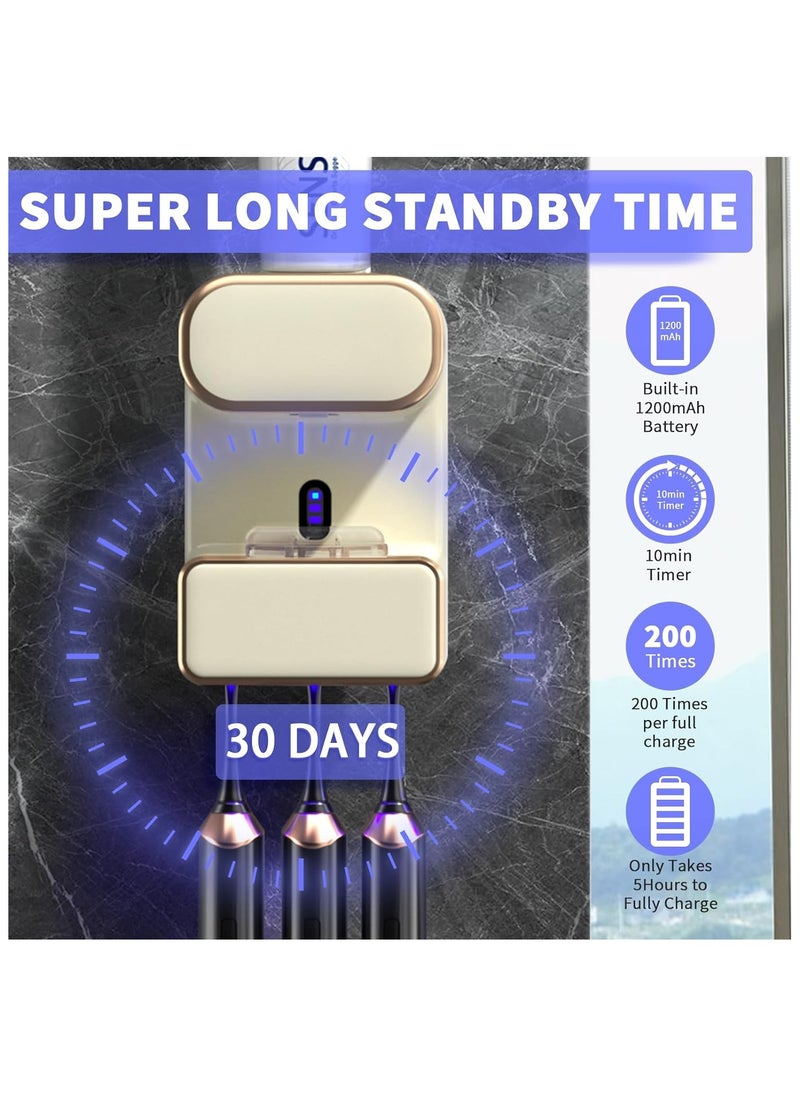 Generic Automatic Toothpaste Dispenser, Wall Mounted Electric Toothpaste Dispenser with 3 Toothpaste Slots, Toothpaste Dispenser for Kids and Adults, White  - Image 5