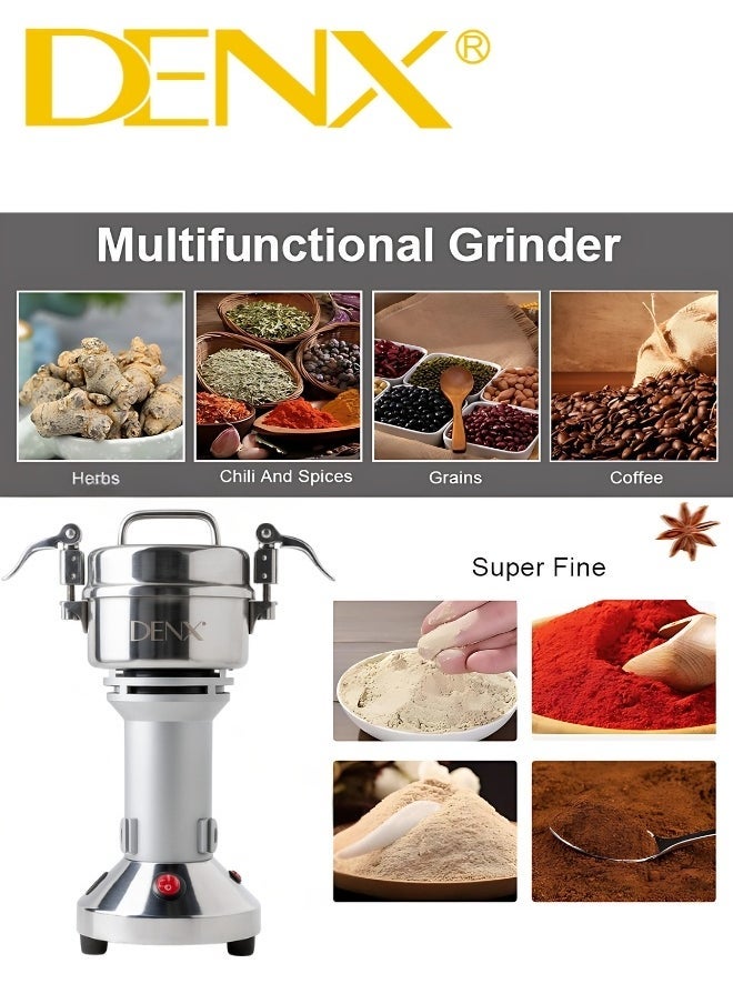 Denx Dx3221 High-Speed Multi-Functional Grinder – 1200W Power, 28000 Rpm, Stainless Steel Blades, 200G Capacity – Ideal For Spices, Grains, And Coffee - Image 2
