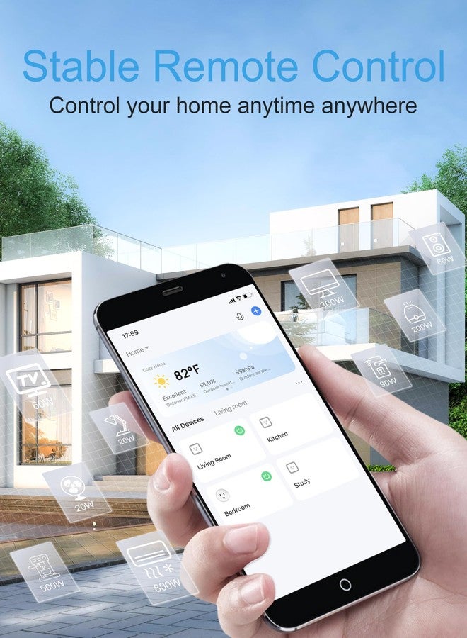 EIGHTREE Mini Smart Plug 5GHz & 2.4GHz Wi-Fi, Compatible with Alexa & Google Home & SmartThings, Remote Control, Timer, White, Type A/B Plug - Image 5