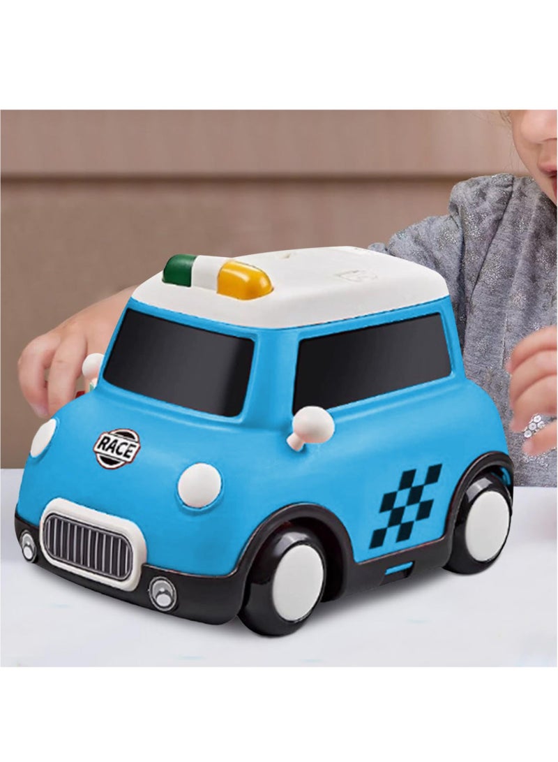 XiuWoo Small Car for Kids,70Pcs Race Car Playset with Car Storage Box, Mini Pull Back Toddler Games Educational Boy Toys, Alloy Vehicles Interactive for Boys Girls Party Favors, Goodie Bag Stuffers,Blue - Image 3