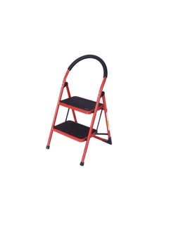 2 Step Ladder Folding Stool, Foldable Step Ladder with Rubber Handgrip