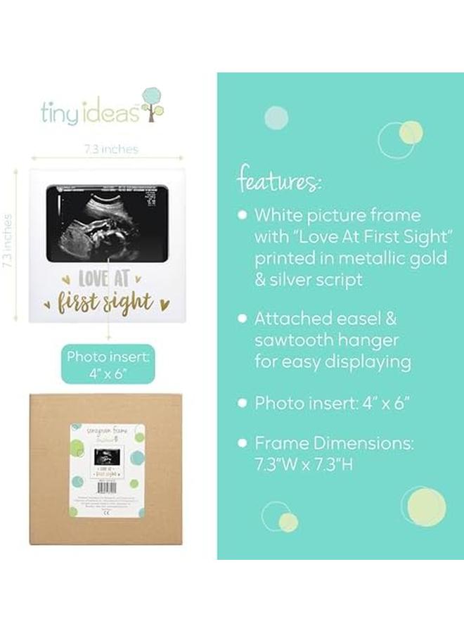 pearhead Tiny Ideas Love At First Sight Sonogram Keepsake Photo Frame Ultrasound Photo Frame For Baby Girl Or Baby Boy - Image 4