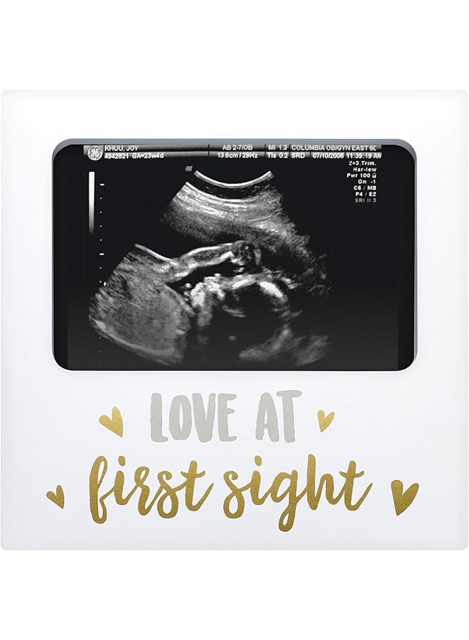 pearhead Tiny Ideas Love At First Sight Sonogram Keepsake Photo Frame Ultrasound Photo Frame For Baby Girl Or Baby Boy - Image 1