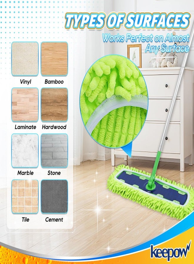 KEEPOW Reusable XL Mop Pads Compatible with Swiffer XL Sweeper, X-Large Dry Sweeping Cloths & Wet Mopping Cloths, Washable Microfiber XL Wet Pads Refills for Surface/Hardwood Floor Cleaning, 2 Pack - Image 4