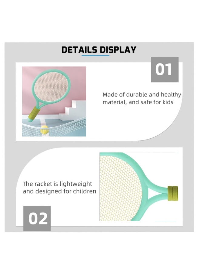 PTTIMFFM Kids Tennis & Badminton Racket Set，1 Pair Rackets with 2 Balls, Fun Indoor/Outdoor Sports Toy for Boys & Girls, Durable and Lightweight Design for Toddlers & Children (Style 1) - Image 3