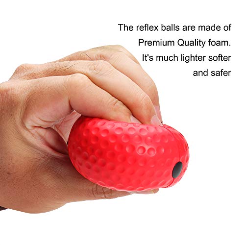 TOCO FREIDO Double End Punching Ball, Speed Bag with 2 Difficulty Levels Boxing Reflex Ball with Headband, Perfect for Reaction, Agility, Punching Speed, Fight Skill and Hand Eye Coordination Training - Image 4