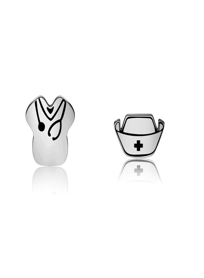 MAOFAED Nurse Earring For Women - Stud Earring For RN LPN PA MA PN Graduation Gift For Medical Student - Image 1