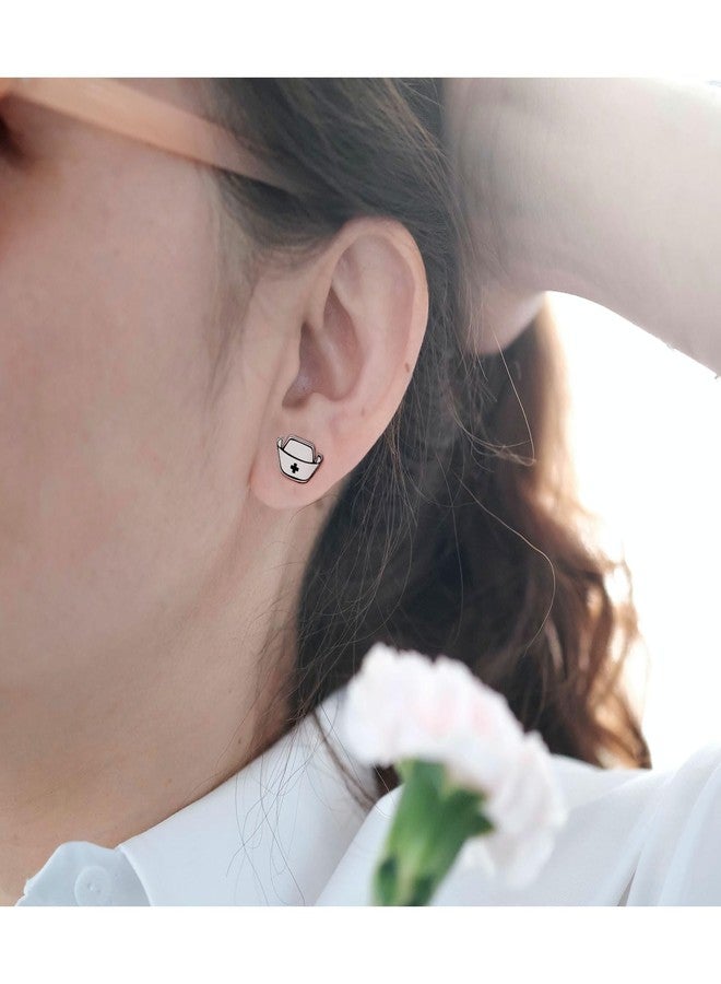 MAOFAED Nurse Earring For Women - Stud Earring For RN LPN PA MA PN Graduation Gift For Medical Student - Image 4