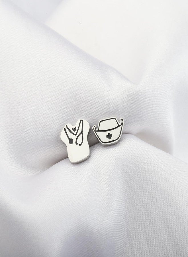 MAOFAED Nurse Earring For Women - Stud Earring For RN LPN PA MA PN Graduation Gift For Medical Student - Image 5