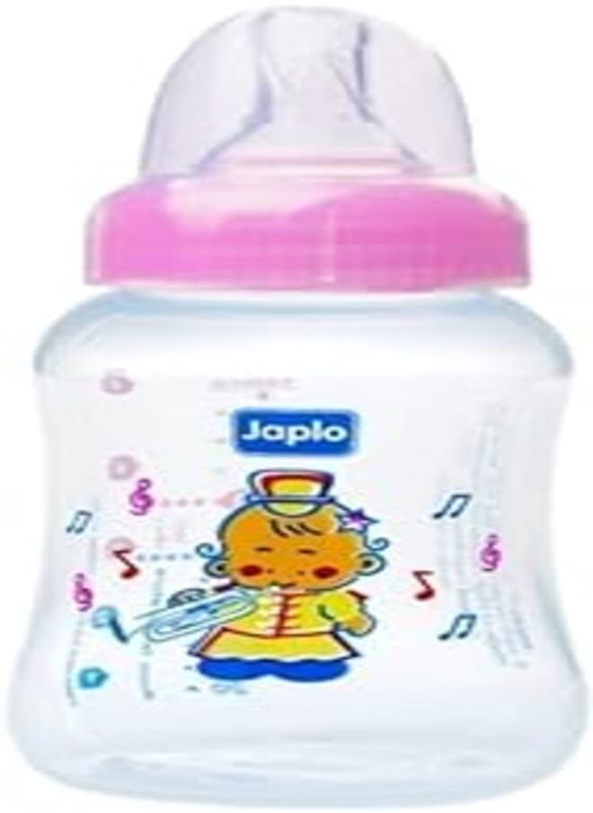 Japlo Japlo Streamline baby feeding Bottle with Anti-colic nipple & Lukewarm water mixer size 140 ml - pink colour (card) 