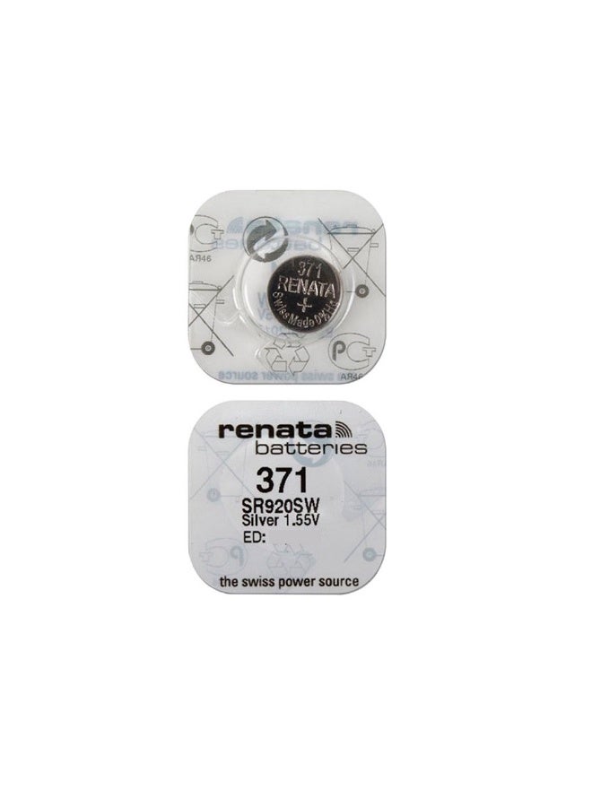 Renata 2-Pieces Renata 371 Watch Battery (SR920SW), Silver Oxide 1.55V Battery - Image 2