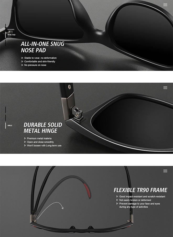 AZorb Men's Sunglasses Women Men Classic Design Square Sports Sun Glassess UV400 Protection Eye Glasses Accessories for Driving Travle Shades - Image 3