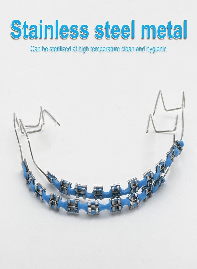 PKRFCJ Brackets Falsos Para Dientes, Braces Kit with Brackets & Wire Perfect for Dental Students & Orthodontic Practice, Brackets Para Dientes for Dental Students to Practice (Light Blue - Image 4
