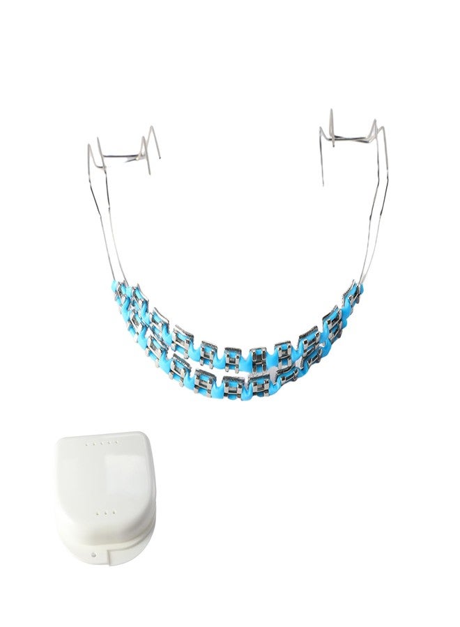 PKRFCJ Brackets Falsos Para Dientes, Braces Kit with Brackets & Wire Perfect for Dental Students & Orthodontic Practice, Brackets Para Dientes for Dental Students to Practice (Light Blue - Image 1