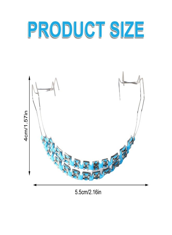 PKRFCJ Brackets Falsos Para Dientes, Braces Kit with Brackets & Wire Perfect for Dental Students & Orthodontic Practice, Brackets Para Dientes for Dental Students to Practice (Light Blue - Image 2