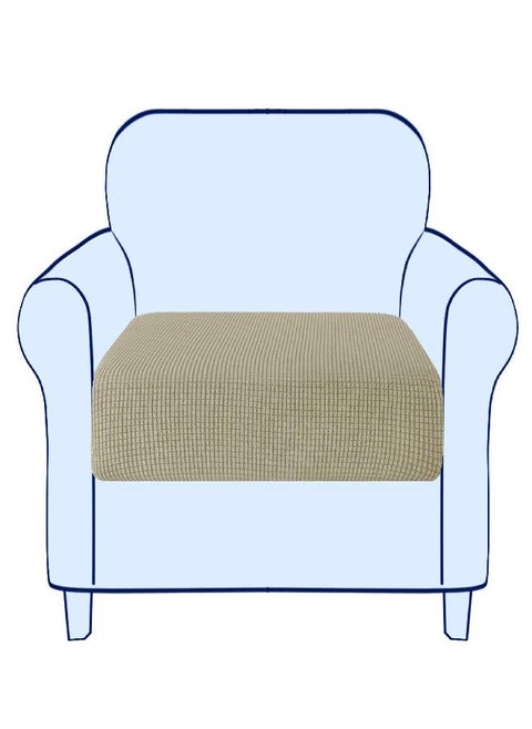 subrtex Couch Slipcover RV Seater Slip Loveseat Stretch Durable Sofa Cushion Cover Spandex Elastic Furniture Protector for Settee Seat for Replacement in Livingroom, Small, Sand