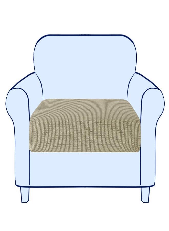 subrtex subrtex Couch Slipcover RV Seater Slip Loveseat Stretch Durable Sofa Cushion Cover Spandex Elastic Furniture Protector for Settee Seat for Replacement in Livingroom, Small, Sand 