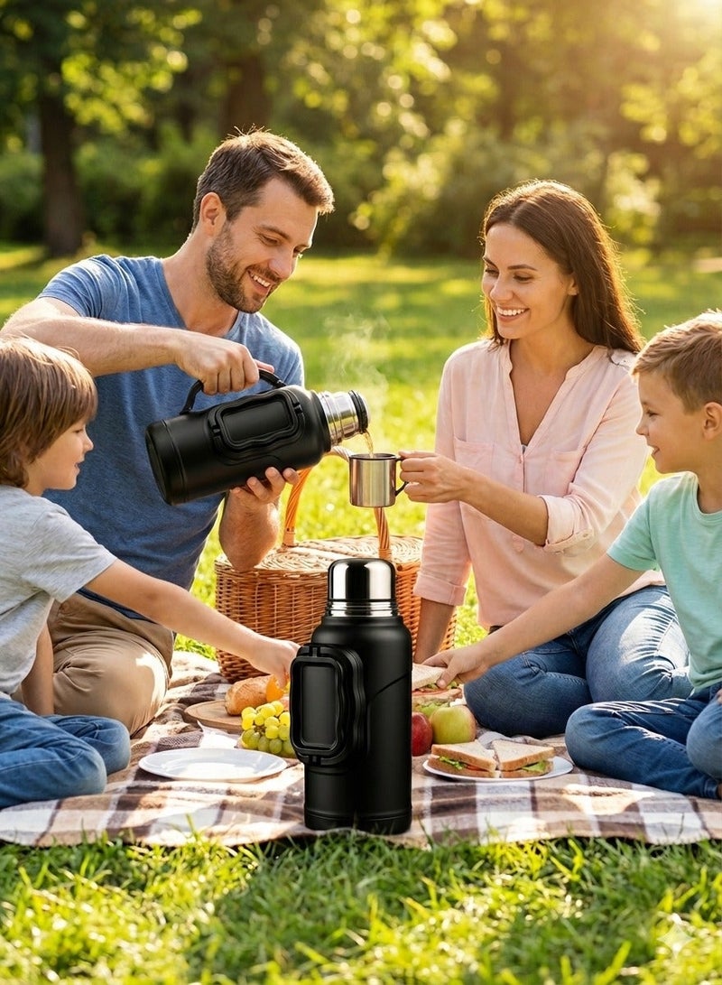 زجاجة حرارية من الستانلس ستيل 1200 مل – عازل للحرارة والبرودة - Image 2